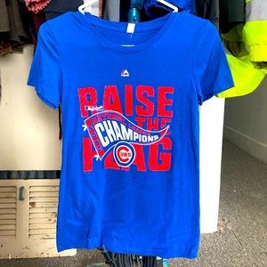 Small Next Level Apparel, Blue Chicago Cubs  T-shirt